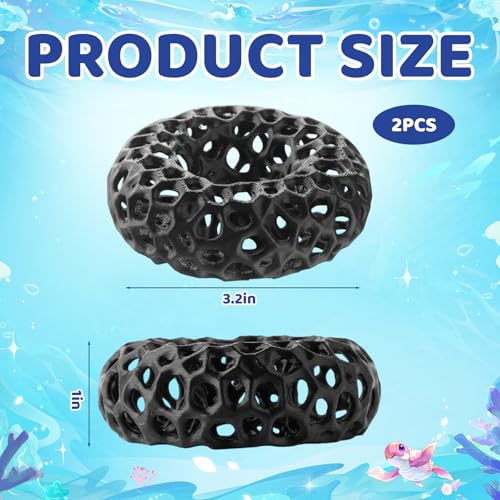 2Pcs Aquarium Shrimp Cave Set, Shrimp Hides, Shrimp Tank Accessories, Aquarium Cave for Fish Tank Caves and Hiding Spots