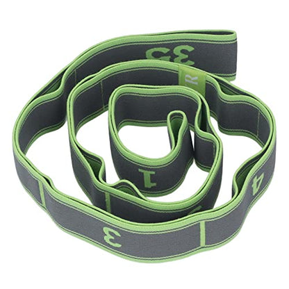 Topyond Numbered Stretch Band Strap - Elastic Stretching Strap for Exercise | Fitness, and Workout - Improve Flexibility and Mobility