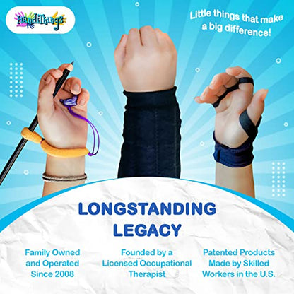 Handithings® Hand Weight for Children to Adults (5 Sizes) – Essential Tremor Help for Daily Tasks: Fine Motor Development, Physical Therapy & Rehab Stability Aid for Eating & Writing. Proudly Hand Made in the USA! (Fits Right/Left) (PLEASE MEASURE HAND PE