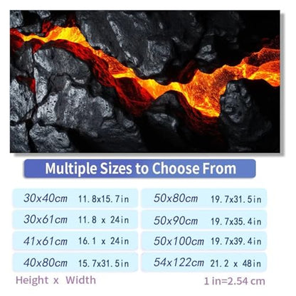 Fish Tank Background Aquarium Background Sticker Volcanic Lava Poster Fish Tank Decoration Self Adhesive Wallpaper 3D Background(30x40cm) - size: 30x40cm