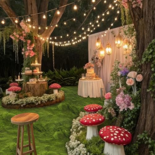 FAICOIA Fake Moss Rug Table Runner Green Moss Roll for Fairy Gardens Grass Wedding Woodland Table Decor Artificial Moss for Indoor Plants Crafts 20" x 79" Green Moss for Decorating Wall 50 x 200cm