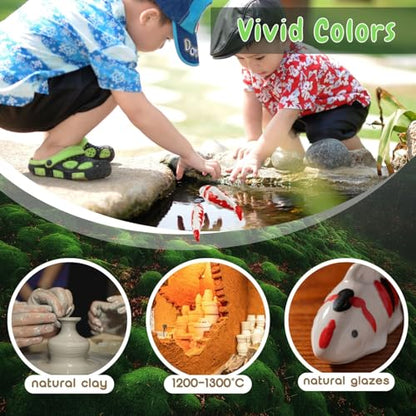 4PCS Ceramic Floating Koi Fish 4PCS Lotus Flowers Koi Pond Accessories Pond Decor Floating Aquarium Decor Birdbath Decor【Red Collection】 - size: 4PCS