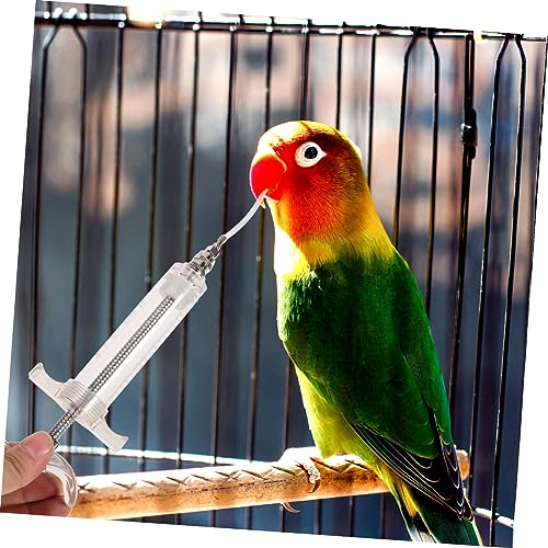 Sosoport 2sets Feeding Tube for Little Birds Parrot Hand Feeding Syringe Pet Feeder Use