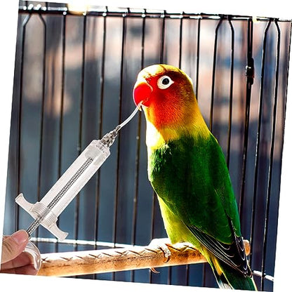 Sosoport 2sets Feeding Tube for Little Birds Parrot Hand Feeding Syringe Pet Feeder Use