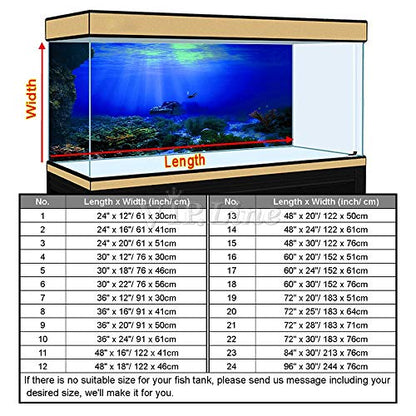 Seabed Wreck Aquarium Background Poster HD Fish Tank Decorations Landscape Backdrop (48" x 18"/ 122 x 46cm) - size: 48" x 18"/ 122 x 46cm