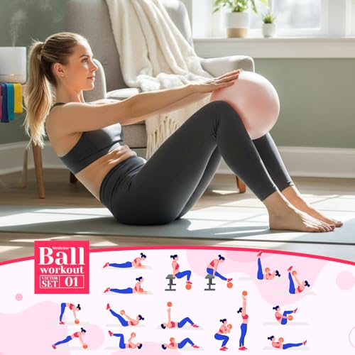 Aoriher 10 Pcs Small Pilates Ball Bulk 9 Inch Mini Yoga Ball - color: Champagne