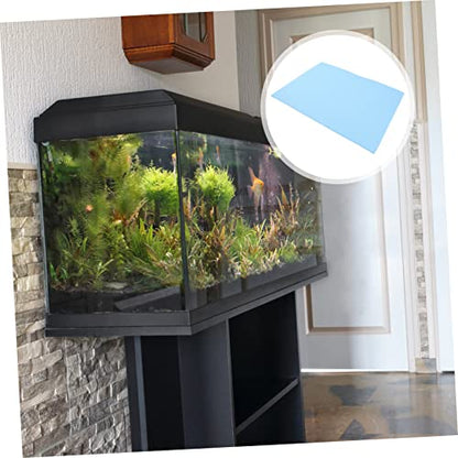 Aquarium Bottom Mat Thick Shockproof Pad for Fish Tanks Non- Water Absorption Base Wear-Resistant Design Easy to Cut for - color: Blue