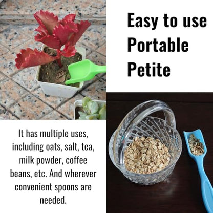 10Pcs Yueeer Mini Shovel,Plastic Mini Gardening Shovel Spoons Soil Scoops,Succulent Sand Scoops/Coffee Beans，Small Mini Potting Scoop Plant Flower Cultivation Digging Transplanting Tools (5-Colors)