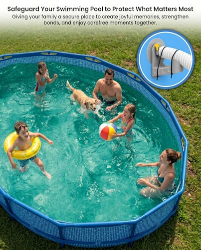 2 Pack Swimming Pool Pipe Holders for Above Ground Pools, Pool Hose Supports Accessories Designed to Fit Intex Pools, Prevent Pipe Sagging Improve Pool Hose Lifespan with Cable Ties & Hose Clamps