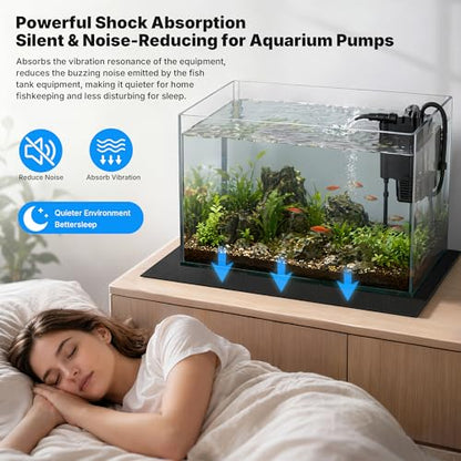 Aquarium Leveling Mat 12" X 24" X 0.2" EVA Aquarium Foam Leveling Mat, Non-Slip Shockproof Fish Tank Mat for Under Tank for Glass Fish/Turtle Tank Protection