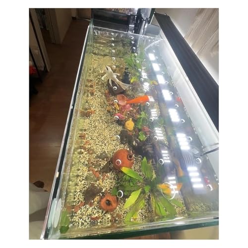 1 Pcs Fish Tank Top Cover for Aquarium, Acrylic Aquarium Anti-Jump Cover/Cat-Proof Terrarium Lid, with Feeding Hole, Fresh Air Screen Cover(51x16.5cm/20.1x6.5inch)