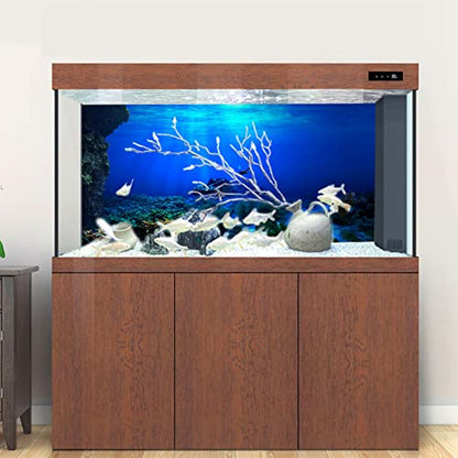 FILFEEL Aquarium Background Fish Decorations Pictures 3D Effect PVC Adhesive Poster Underwater World Backdrop Decoration Paper Cling Decals Sticker (61 x 41cm)