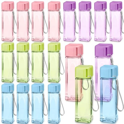 Mifoci 20 Pack 17 oz Plastic Water Bottles, Colorful, Rectangle - color: Colorful