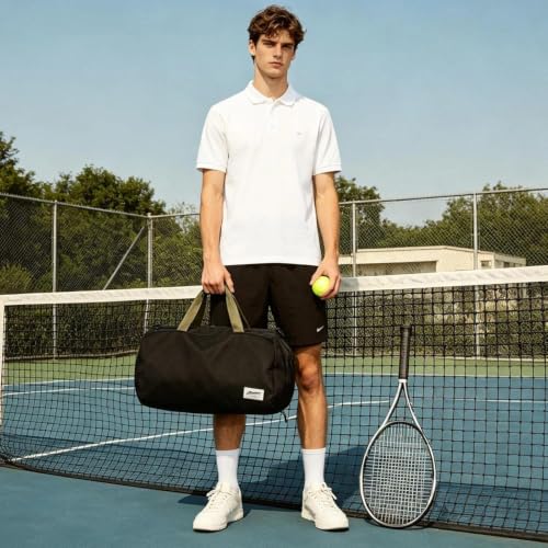 BESMART Gym Bags for Men with Side Pocket,38L Large Sports Gym Duffle Bag - color: Black