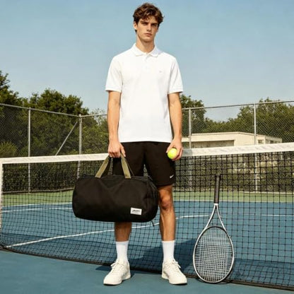 BESMART Gym Bags for Men with Side Pocket,38L Large Sports Gym Duffle Bag - color: Black