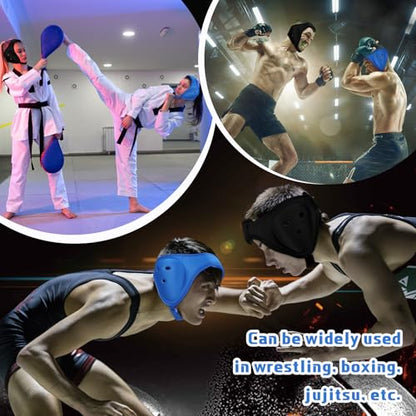 Jerify 2 Pcs Wrestling Headgear for Kid Youth, Black,Blue - color: Black,Blue