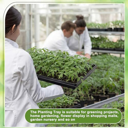 20 Pack 1020 Seed Starting Tray Heavy Duty Plant Growing Flat Seedling for 72/128 Cell Plug Plant Nursery Tray No Hole Germination Transplant for Microgreens Gardening Greenhouse (L)