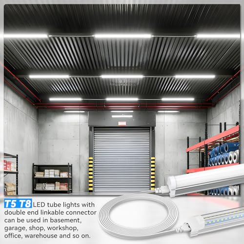 (4-Pack 6FT T5 T8 LED Shop Light Connecting Wire, Dual-Ended Linkable Cable Cords for LED Tube Light Fixture, Ceiling Lamp