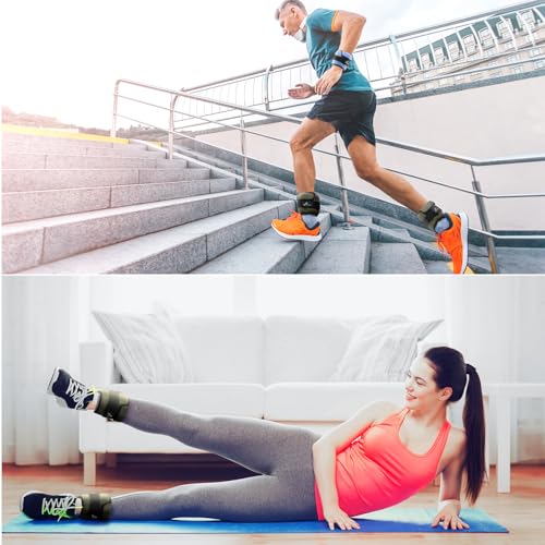 Sportneer Adjustable Ankle Weights with Removable Weights, Easy to Adjust - color: Army Green