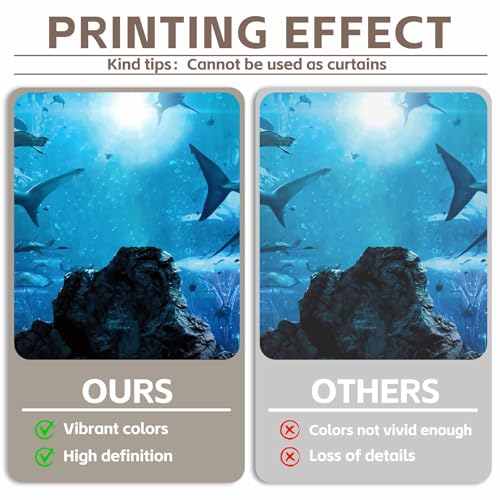 Fabric 8x6ft Shark Theme Photography Backdrop Underwater Deep Ocean Animals Fish Background Aquarium Kids Party Decorations Photo Banner Props