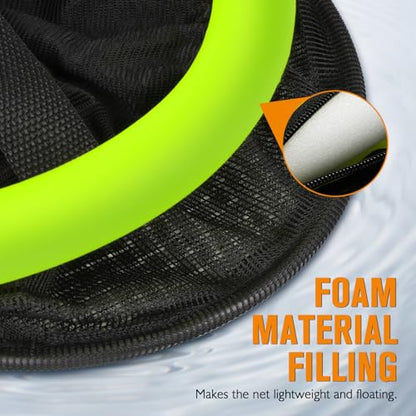 Floating Fishing Basket, Collapsible Fishing Net Portable Nylon-mesh | Coated Nylon Net Bait Storage Cage for Keeping Crayfish Minnows Leaches and Other Live Baits