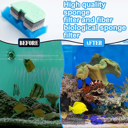40 Pcs Replacement Filter Media Kit Compatible with Fluval 206/207, Aquarium Filters Set Including 4 Biological Foams, 36 Ammonia/Phosphate/Nitrite Remover - style: 206/207