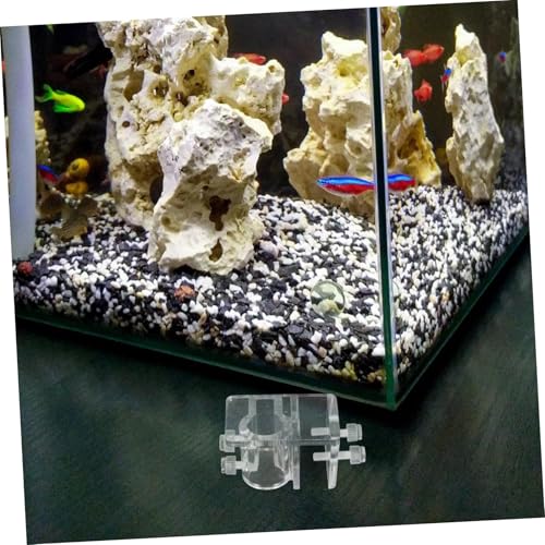 Kisangel Adjustable Aquarium Water Pipe Clamp Sturdy Acrylic Hose Clip Bracket for Fish Tank Easy Installation Water Hose Holder No Drill Design