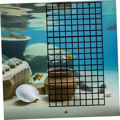 TEHAUX 1set Aquarium Isolation Panel Lattice Plate Black Spliced Divider Cups Easy to Install Fish Tank Divider for Breeding and Separation