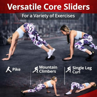 Core Sliders Dual Sided Sliding Discs for Use on All Floors. Our Core Sliders are ideal for Abs exercises, Yoga, Pilates and Home Workouts.