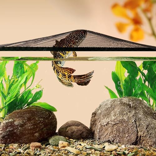 Reinforced Screen for Fish Tanks Easy Installation Anti-Jump Design Aquarium Cover Polyester Net Anti Jump Net