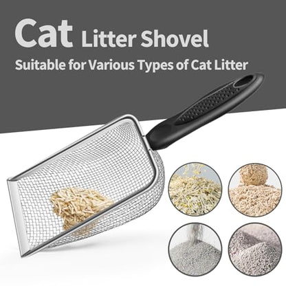 3pcs Soil Sifter for Gardening, 2.8/3.8/5mm Mesh Sieve with Ergonomic Handle for Sand, Compost, Dirt, Rocks, Potting Soil Sifter, Landscaping, Beach, Cat Litter Shovels, Planting Tool Accessories