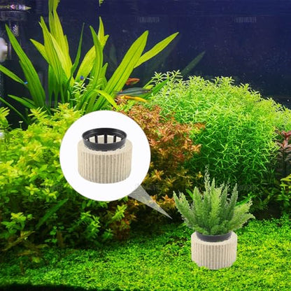 AUEAR, 15 Pack Aquatic Plants Fixed Ring Set Aquarium Weights Pots Rings Holder for Landscape Decoration Fish Tank Accessories