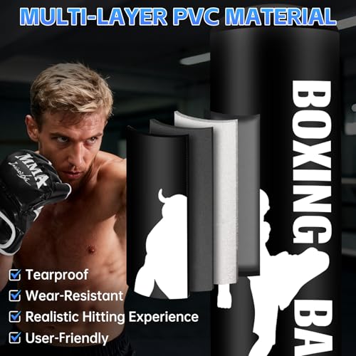 YORWHIN Standing Punching Bag for Adults, 69'' Boxing Bag with Training Set