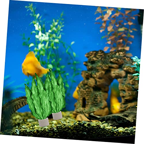 12Pcs Ceramic Aquarium Plant Holders Fish Tank Weights for Water Plants Fixing Rings Underwater Shelter for Small Fish and Shrimp