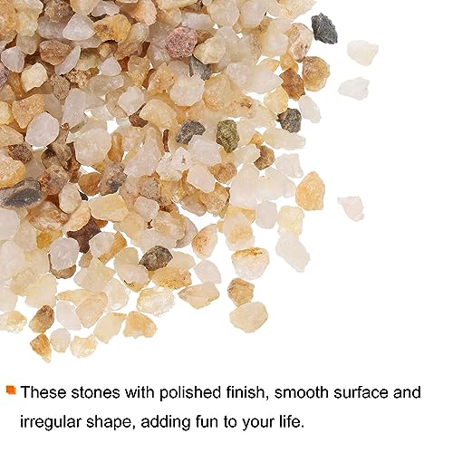 250g/0.55lb 3-6mm Decorative Gravel Stones, Coarse Sand Stone DIY Decor for Vase Filler Beads Crafts Fish Tank Aquarium Garden Decoration Potted Plants, Taupe