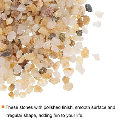 250g/0.55lb 3-6mm Decorative Gravel Stones, Coarse Sand Stone DIY Decor for Vase Filler Beads Crafts Fish Tank Aquarium Garden Decoration Potted Plants, Taupe