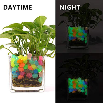Fish Tank Decorations Rocks Little Glow in The Dark Aquarium Stones Fish Turtle Tank Pebbles Gravel Garden Rocks 300Pc 1.4cm