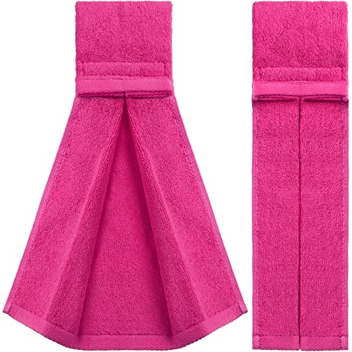 2 Pcs Cotton Sports Football Towel with Closure Pitching Football Sweat Towel for Sports Gym Men Women Accessories(Rose Red,Classic) - color: Rose Red, size: Classic