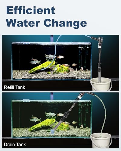 Gravel Vacuum for Aquarium Fish Tank Cleaner Siphon Pump Water Changer Sand Cleaner Aquarium Cleaning Tools Gravel Washer Water Filter