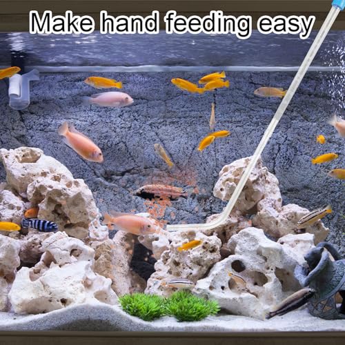2pcs 50ml Aquarium Coral Fish Feeder, 65.5cm/27.79in Extra Long Turkey Baster with L-Shaped Extension Siphon Dropper & Fish Tank Water Changer Feeding Pipe Aquarium Cleaning Tools Accessories