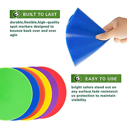 Poly Spots Spot Markers 4.72 Inch & 9 Inch Multicolor Floor Dots - style: 9inch 12pcs