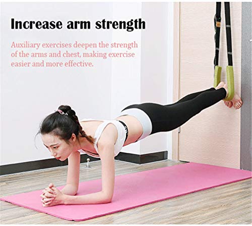 Yoga Fitness Stretching Strap, Door Flexibility Stretching Strap, Improve Leg Waist Back Flexibility Back Bend Assist Trainer, for Rehab Pilates Ballet Dance Cheerleading Splits Gymnastics - color: green