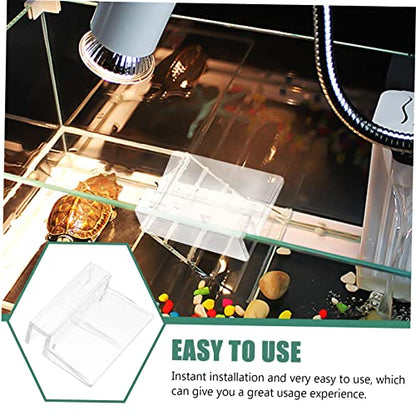 10pcs Transparent Fish Tank Cover Support Racks Easy to Install Aquarium Bracket for Secure Lid Holding Acrylic Material for Various Aquariums