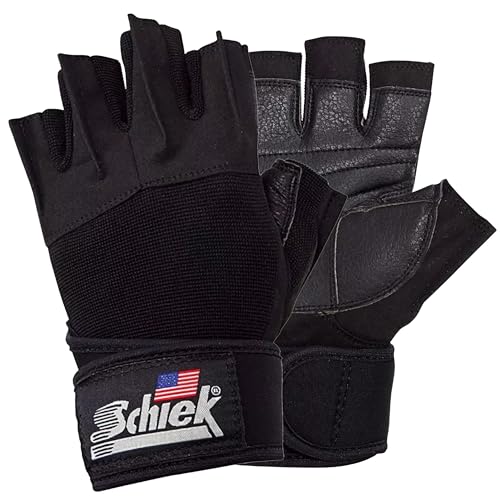 Schiek Sports 540 Platinum Lifting Gloves, Gym Workouts | Wrist support, weight training, durable grip, comfortable palm padding, weightlifting gloves, sports wrap, gym gloves for men - size: X-Small