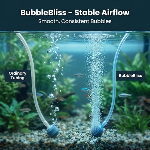 Aquarium Airline Tubing 3/16” Standard Air Hose, Flexible and Kink Resistant Tubing for Fish Tank Air Pump, Safe for Freshwater and Saltwater Aquariums-6.5 Feet