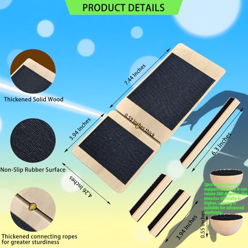 Ankle Foot Strengthener Balance Board Exerciser with Video Tutorial for Toe Heel Sole Flexibility Stability Balance Training Posture Corrector Physical Therapy Plantar Fasciitis Relief Sprained Ankle