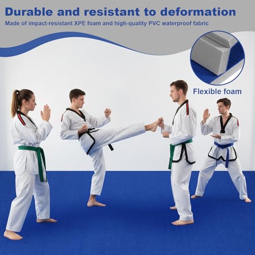 Indoor Gymnastics Track Exercise Mat 118.11x70.87x1.57inch Sturdy Folding Gymnastics Mat with Grippy Surface for Home Yoga Fitness Pilates Martial Art