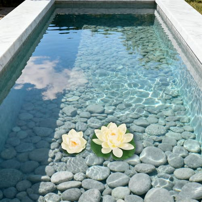 6pcs Artificial Floating Foam Lotus Flower with Water Lily Pad Pond Ornaments - Lifelike Plant for Patio Pool Fish Tank Aquarium Garden Home