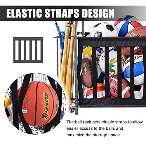 Mythinglogic Sports Equipment Organizer for Garage with Golf Bag Storage