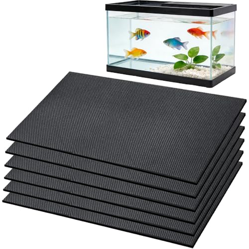 6 Pack Aquarium Leveling Mat Bulk, 23.6x15.7 Inch Fish Tank Pad with Non-Slip for Under Tank, 1/4 Inch Thick Waterproof Tank Base Cushion for Uneven Surfaces, Cut-to-Size Desktop Protector - color: 6 Pack(23.6x15.7 Inch)